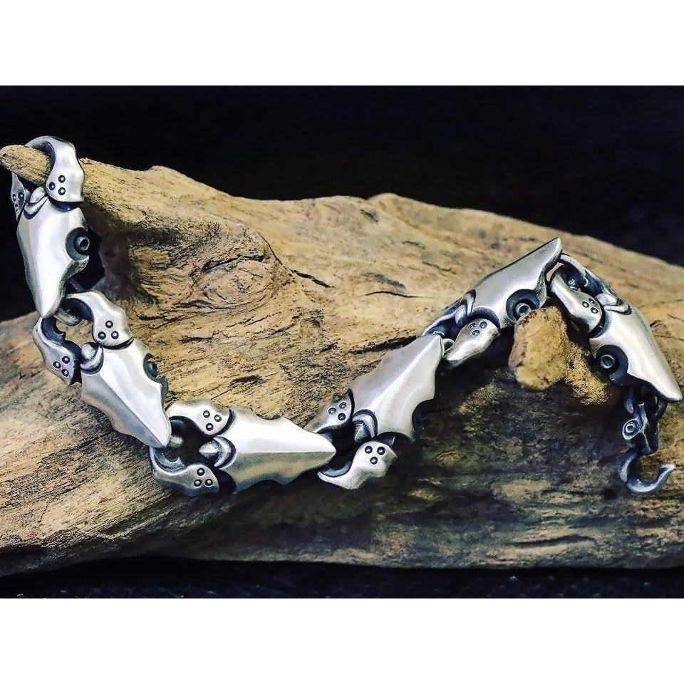 【Silver Monsters】日本前衛宗師Glam Scale 機甲王 原創設計 機甲蟹夾 純銀手鍊