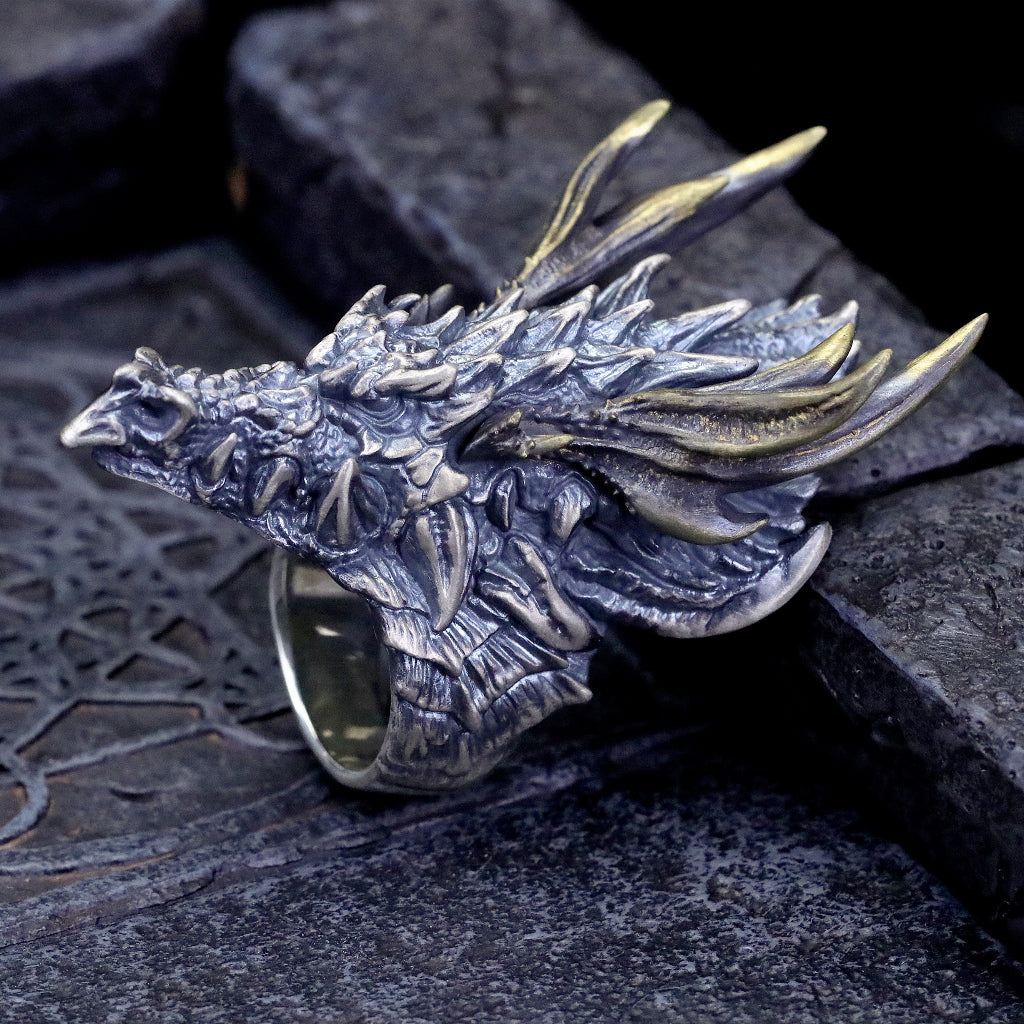 【Silver Monsters】幻獸異骸 日本殿堂級 Strange Freak Designs 幻想生物 角龍戒指