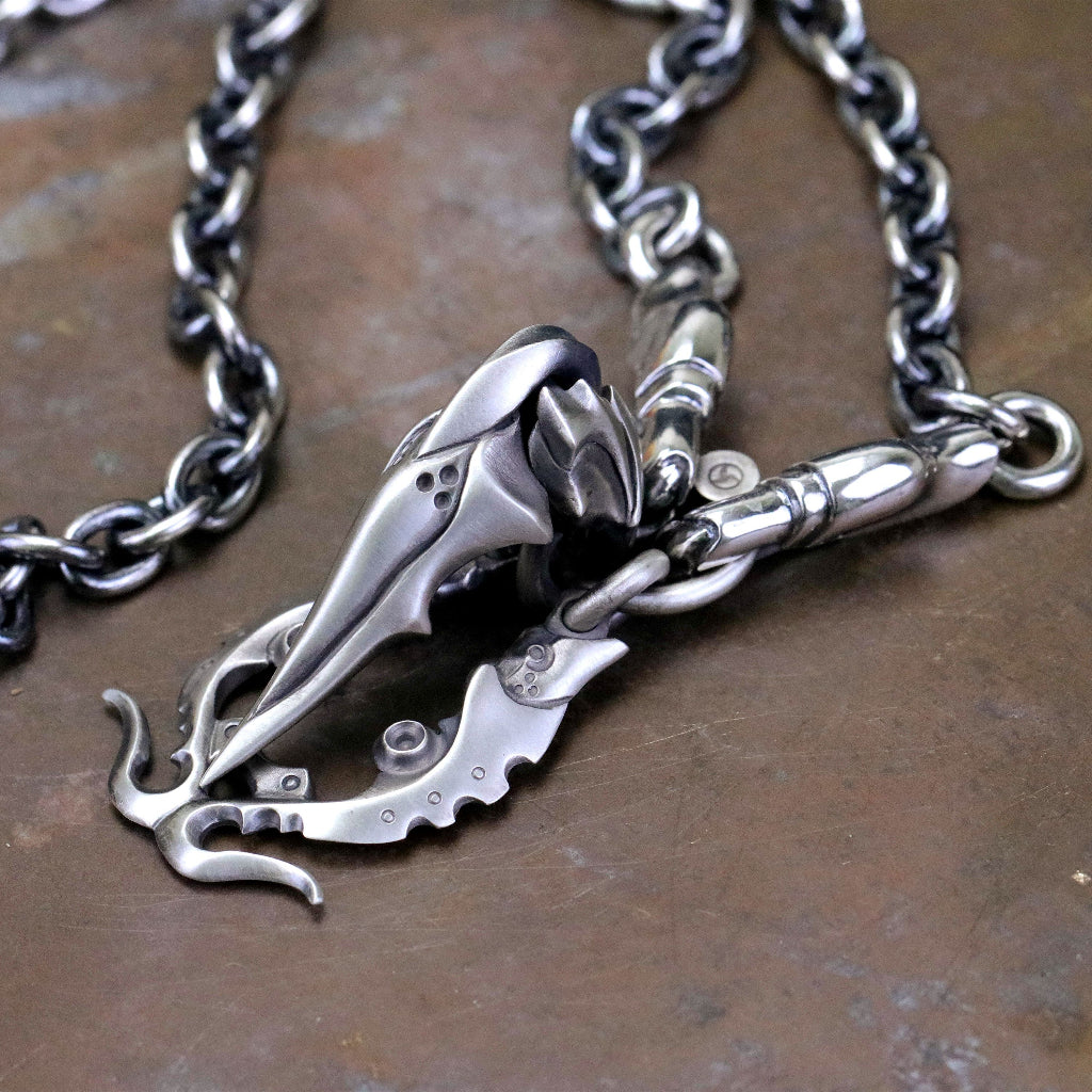 【Silver Monsters】日本前衛宗師 Glam Scale 機甲王 原創設計 重磅機甲劍 項鍊套裝