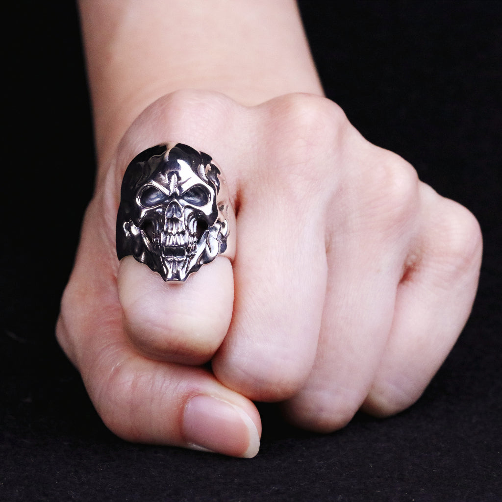 【Silver Monsters】幻獸異骸 日本殿堂級 Strange Freak Designs 全顎骷髏戒指(M)