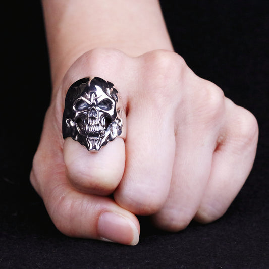 【Silver Monsters】幻獸異骸 日本殿堂級 Strange Freak Designs 全顎骷髏戒指(M)