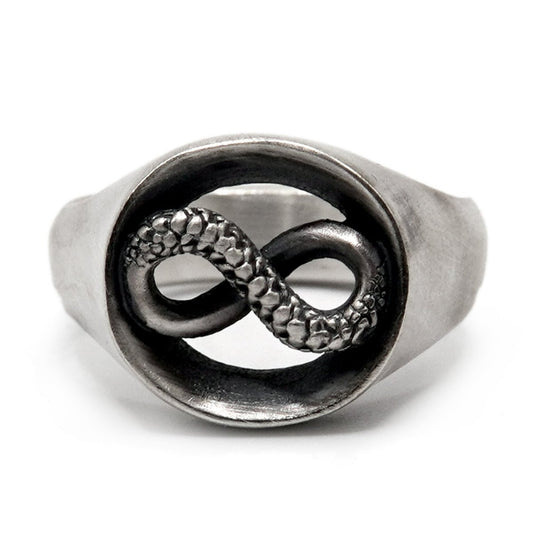 【Silver Monsters】日本雕畫雙絕 DUAL FLOW 原創精雕 無限宇宙 蛇鱗 純銀 戒指