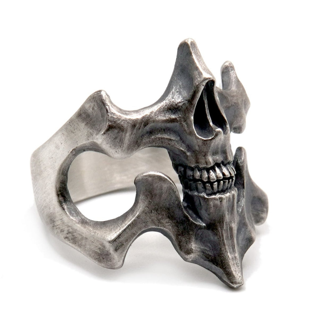 【Silver Monsters】日本雕畫雙絕 DUAL FLOW 原創精雕 渦流骷髏 純銀戒指