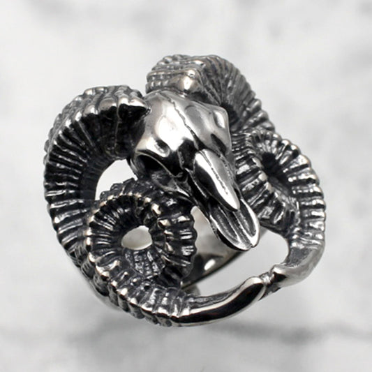 【Silver Monsters】幻獸異骸 日本 Strange Freak Designs 原創 巨角公羊 純銀戒指