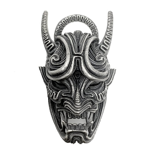 【Silver Monsters】日本雕畫雙絕 DUAL FLOW 原創手作 繩紋般若 純銀吊墜