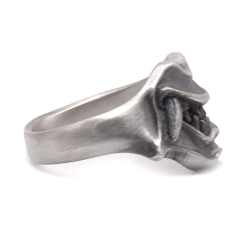 【Silver Monsters】日本雕畫雙絕 DUAL FLOW 原創手作 憤怒 純銀戒指