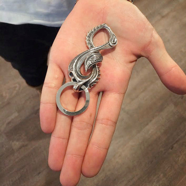 【Silver Monsters】日本匠級 曲線異形 Ability Normal 黃銅抽象曲線鑰匙扣