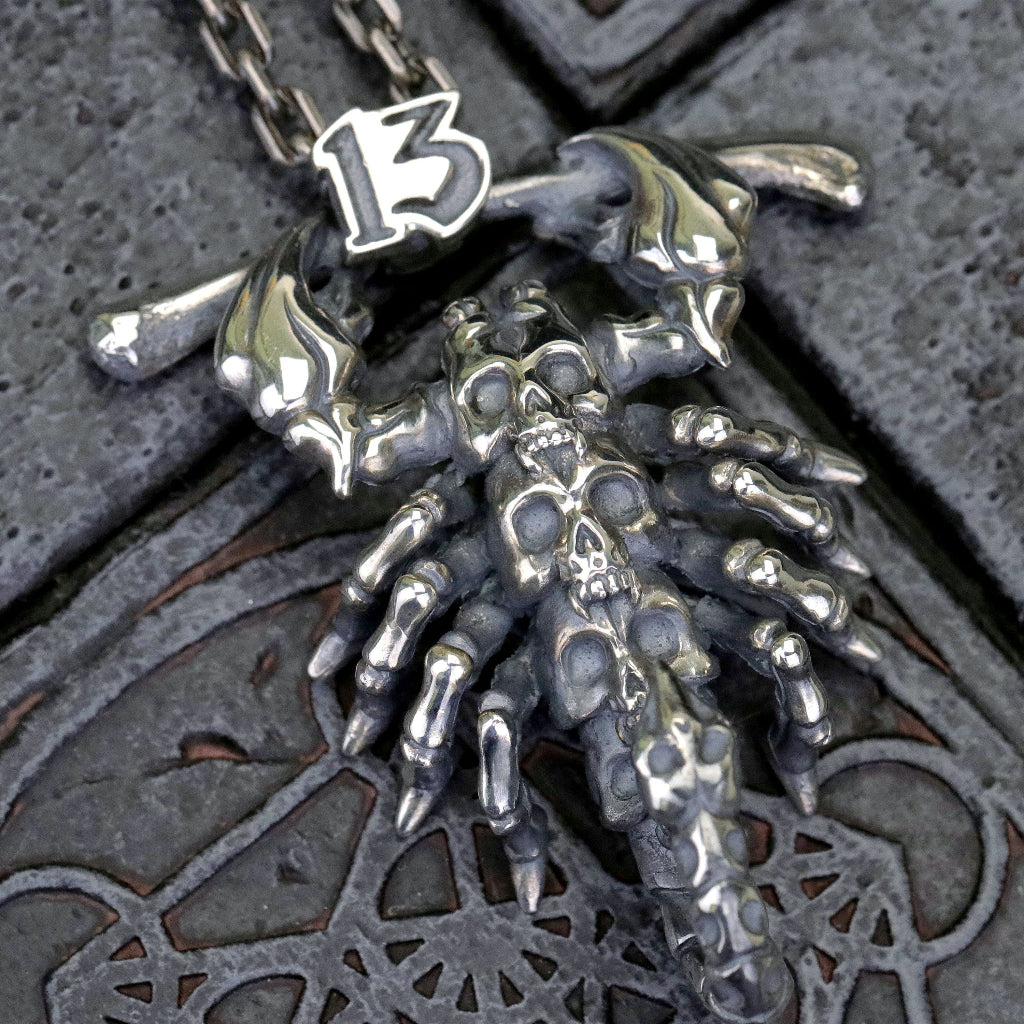 【Silver Monsters】日本一級神牌 Loud Style Design JU-ZO系列 女囚骷髏蠍 純銀吊墜