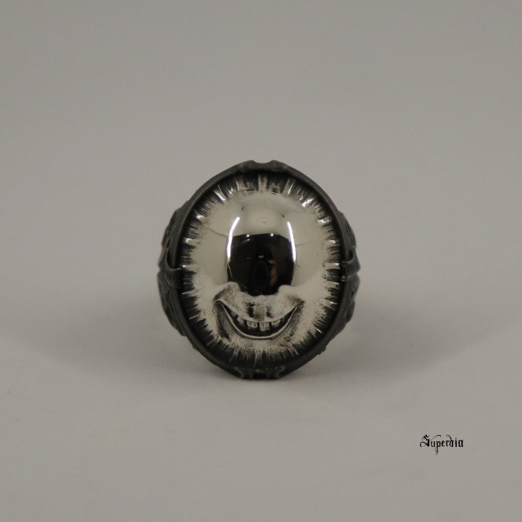 【Silver Monsters】日本暗系古典 Superbia "Shining B" 原創噴砂做舊 閃耀 純銀戒指