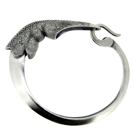 【Silver Monsters】日本雕畫雙絕 DUAL FLOW 原創手作 龍爪 可動 純銀手鐲