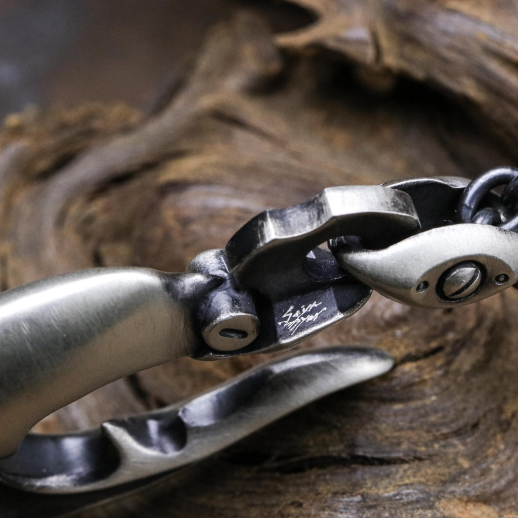 【Silver Monsters】前衛宗師日本Glam Scale 機甲王原創設計 重磅機甲巨蟹鉗純銀吊墜