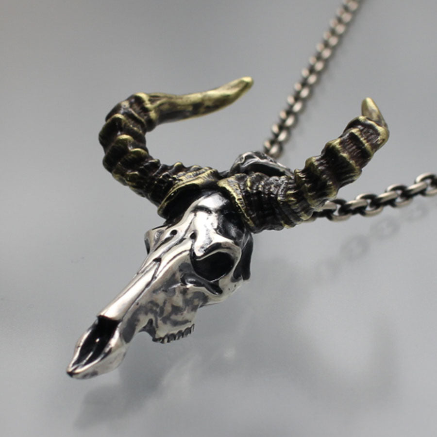 【Silver Monsters】幻獸異骸 日本 Strange Freak Designs 原創 巨角羊骸骨 純銀吊墜