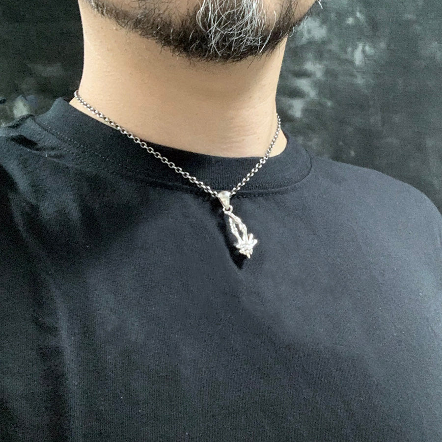 【Silver Monsters】幻獸異骸 日本 Strange Freak Designs 原創 祝好運手勢 純銀吊墜
