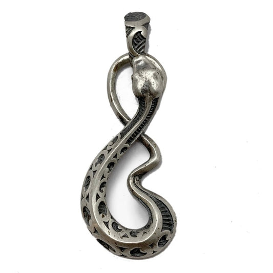 【Silver Monsters】日本雕畫雙絕 DUAL FLOW 原創手作 部落圖騰 蛇 純銀吊墜