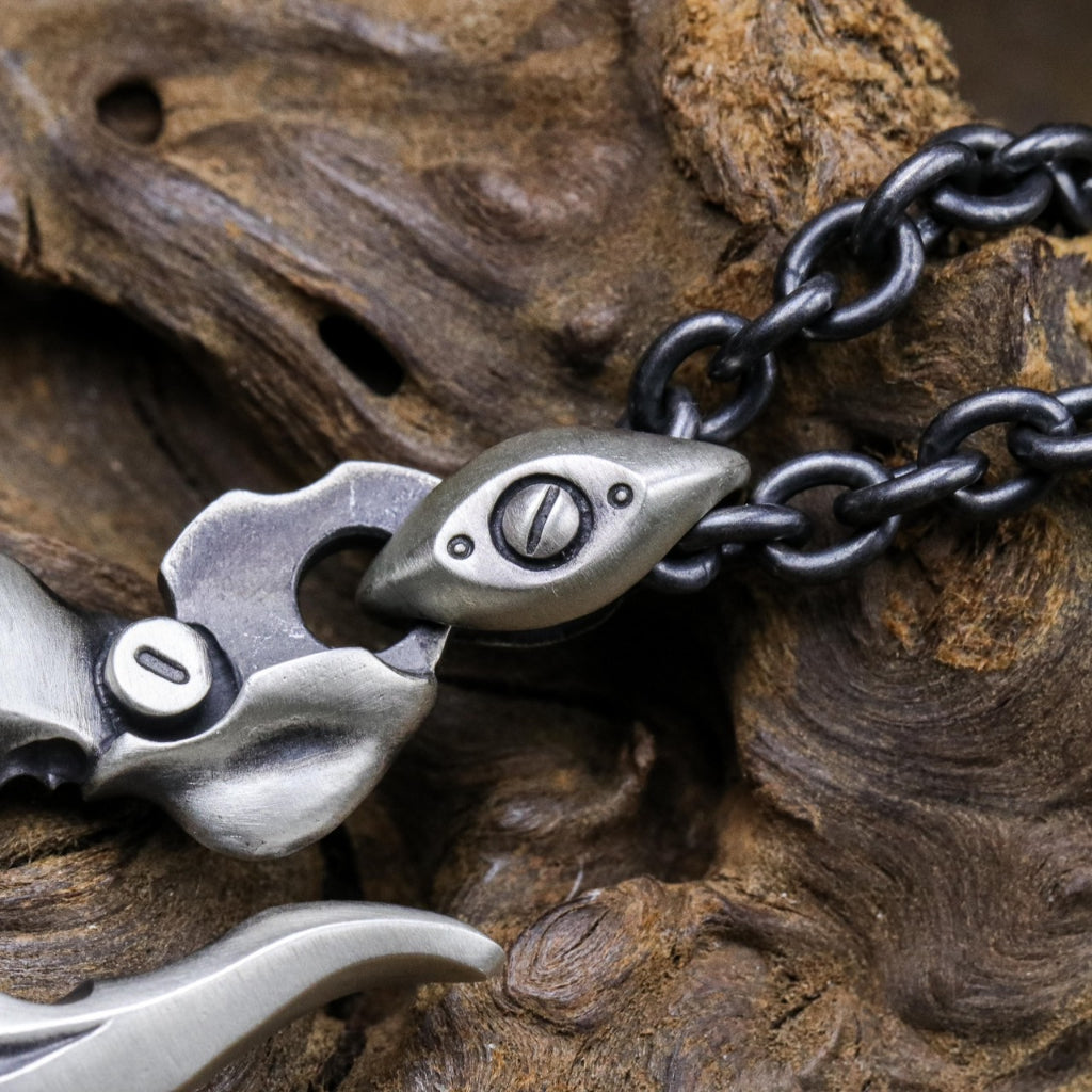 【Silver Monsters】前衛宗師日本Glam Scale 機甲王原創設計 重磅機甲巨蟹鉗純銀吊墜