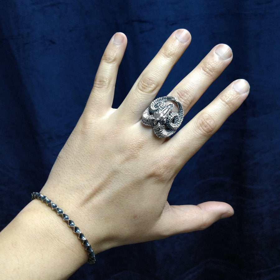 【Silver Monsters】幻獸異骸 日本 Strange Freak Designs 原創 巨角公羊 純銀戒指