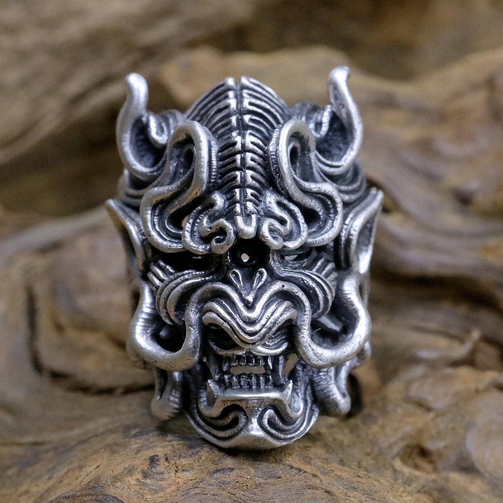 【Silver Monsters】日本雕畫雙絕 DUAL FLOW 原創繩紋系列 JMR-15 阿澄雷神純銀指環