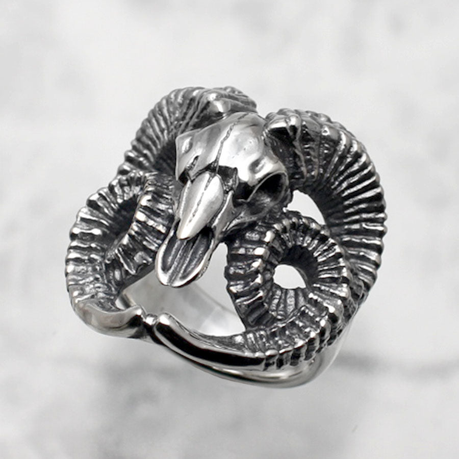 【Silver Monsters】幻獸異骸 日本 Strange Freak Designs 原創 巨角公羊 純銀戒指