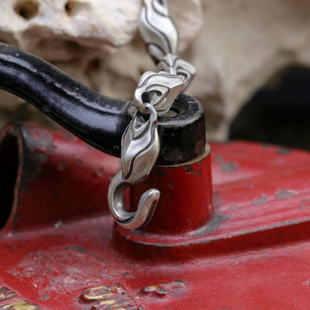 【Silver Monsters】日本前衛宗師 Glam Scale 機甲王原創設計 立體稜甲 純銀實心手鍊