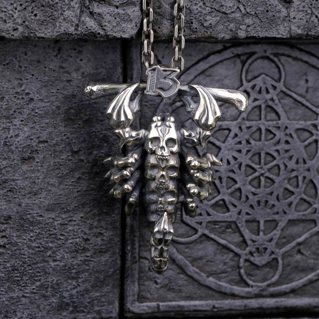 【Silver Monsters】日本一級神牌 Loud Style Design JU-ZO系列 女囚骷髏蠍 純銀吊墜