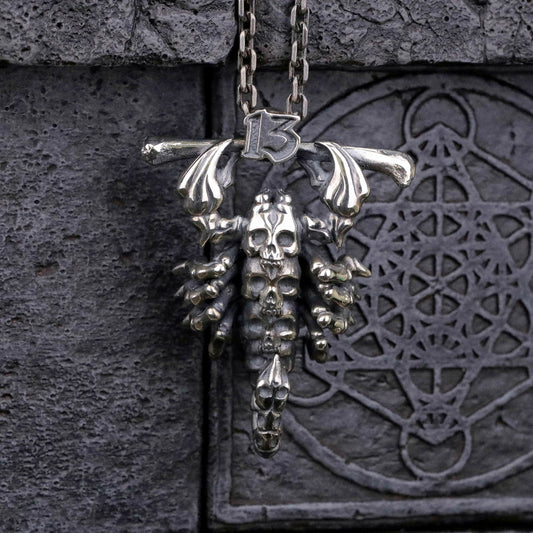 【Silver Monsters】日本一級神牌 Loud Style Design JU-ZO系列 女囚骷髏蠍 純銀吊墜