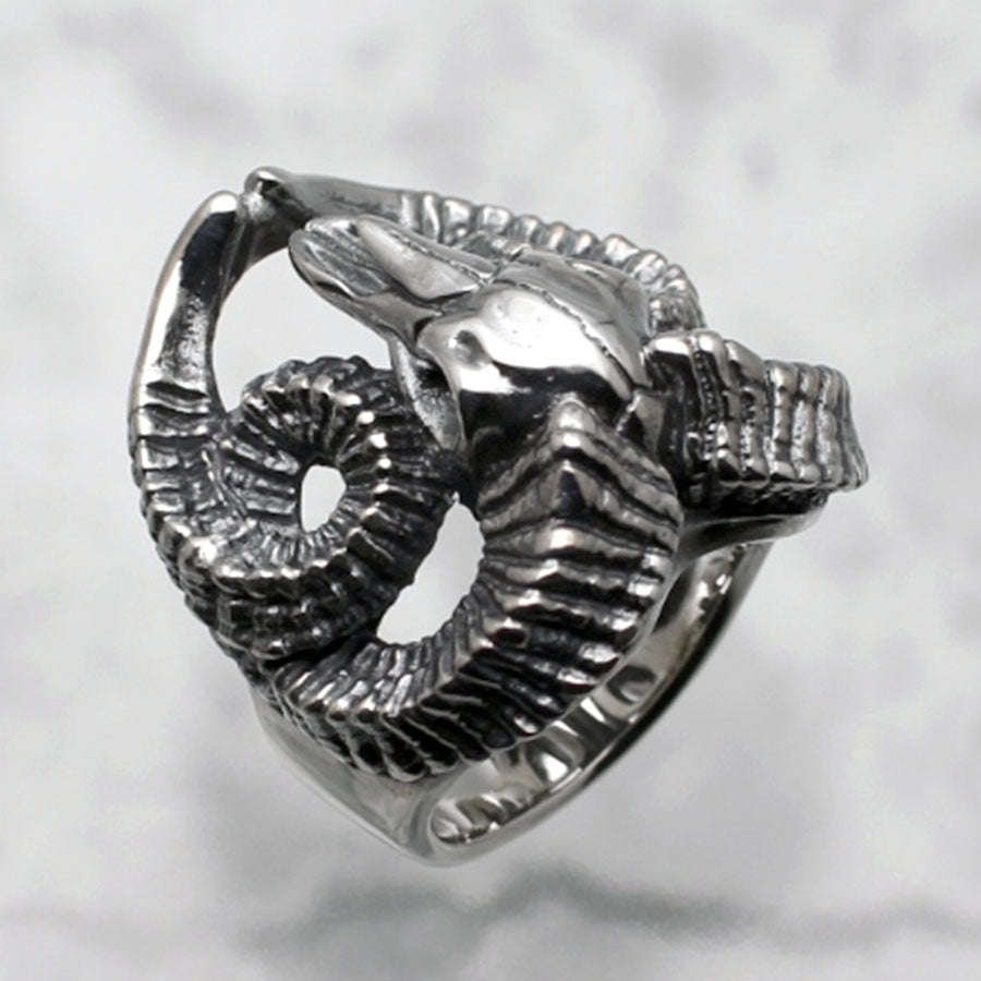 【Silver Monsters】幻獸異骸 日本 Strange Freak Designs 原創 巨角公羊 純銀戒指