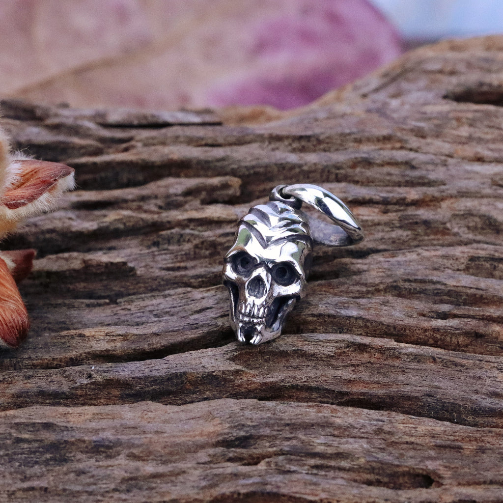 日本新銳 avatara 細緻手作 祭祀頭骨 小骷髏 原創設計 純銀吊墜