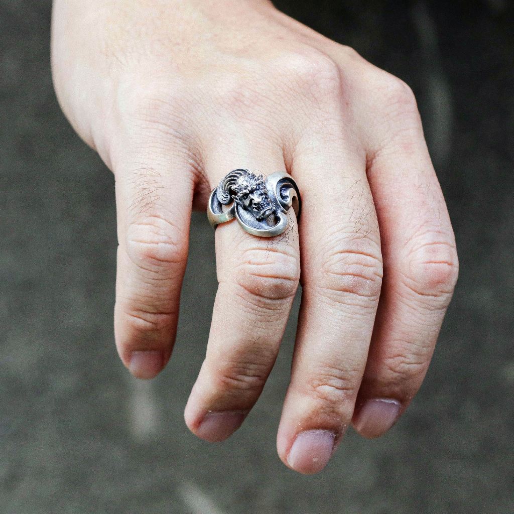 【Silver Monsters】日本雕畫雙絕 Dual Flow 原創精雕 雷神 純銀戒指