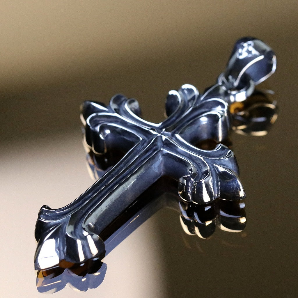 【Silver Monsters】日本一級神牌 Loud Style Design 經典鳶尾重磅十字架 純銀吊墜