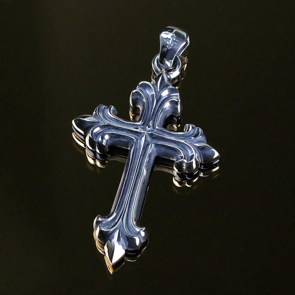 【Silver Monsters】日本一級神牌 Loud Style Design 經典鳶尾重磅十字架 純銀吊墜