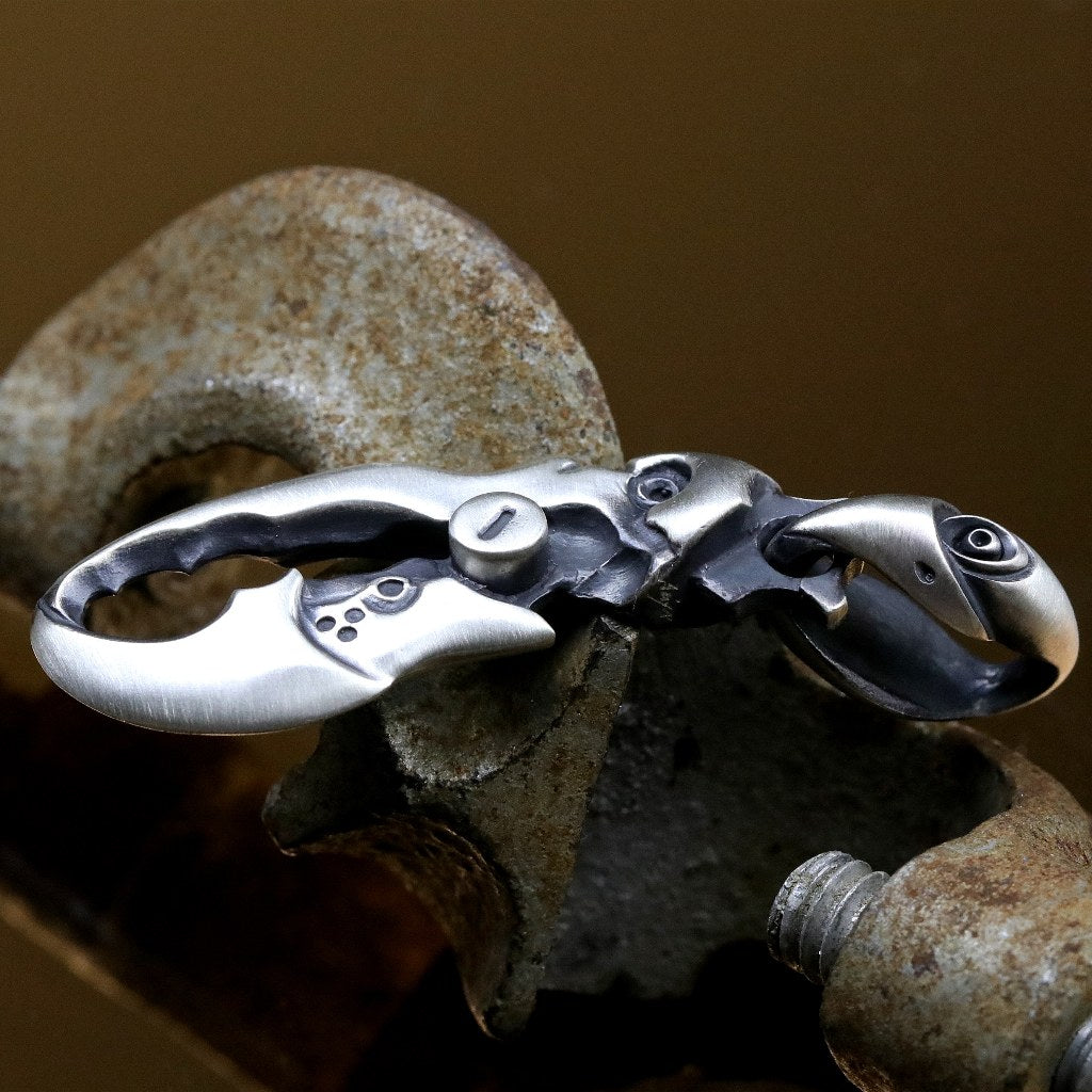 【Silver Monsters】前衛宗師日本 Glam Scale 機甲王原創設計 全新手作 機甲蟹夾吊墜