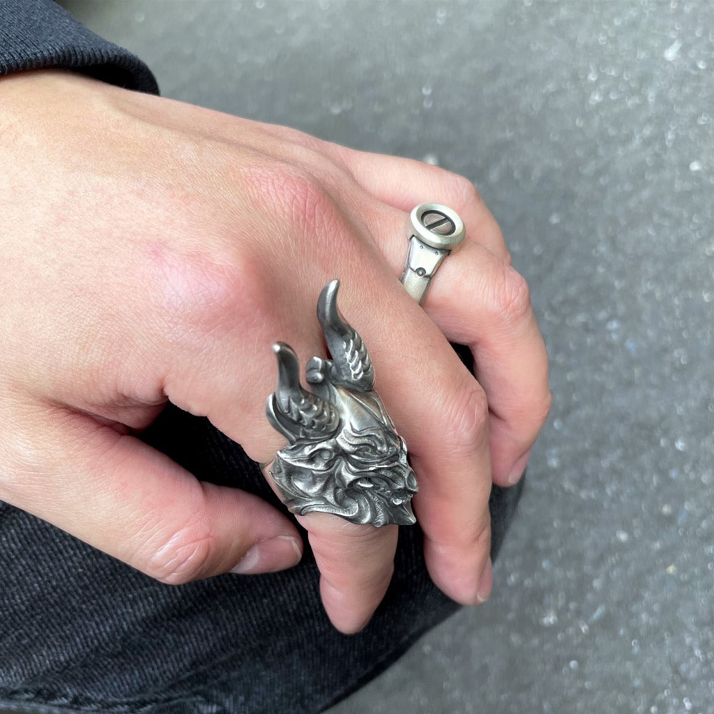 【Silver Monsters】日本前衛宗師 Glam Scale 機甲王 獨家聯名限定 機甲螺帽純銀戒指