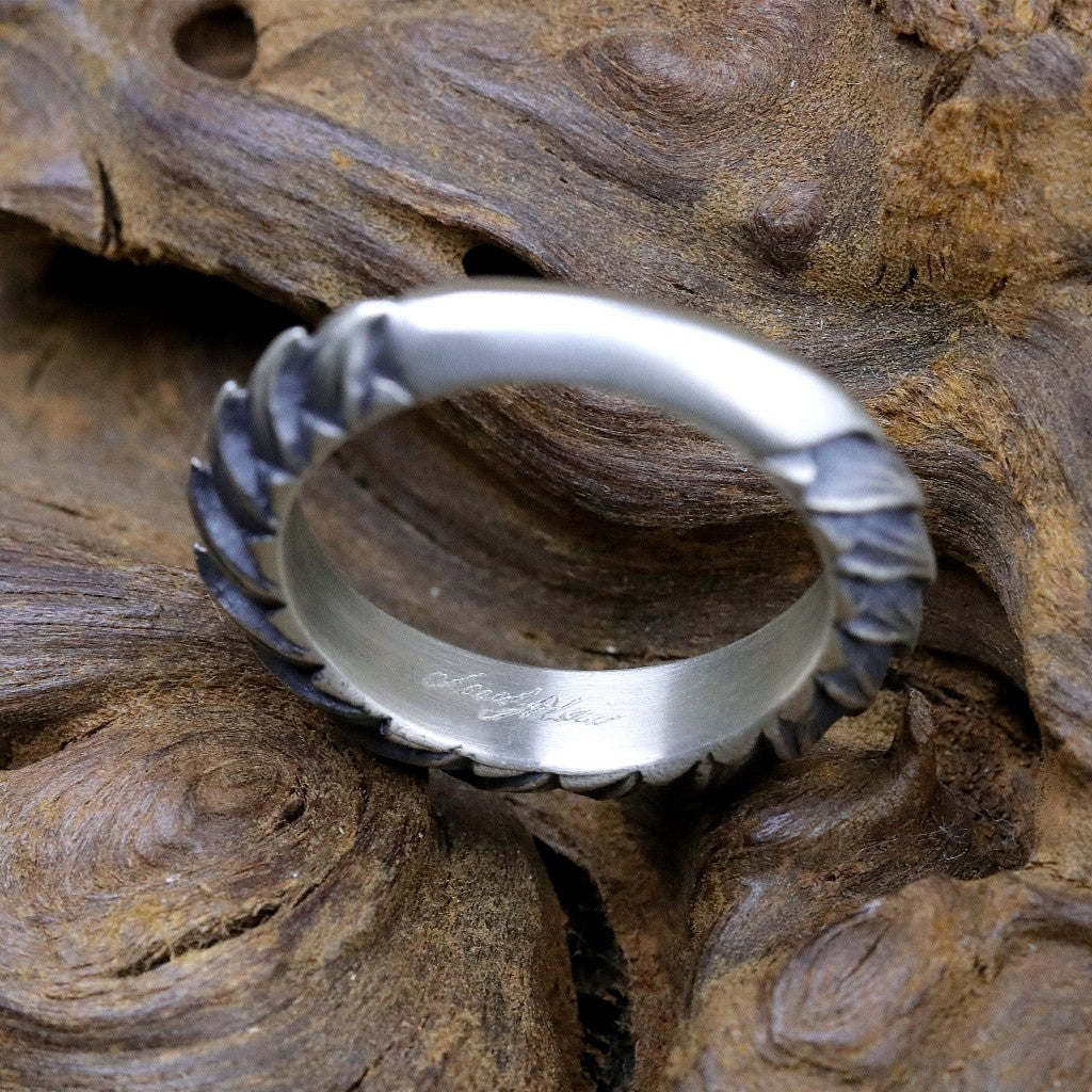 【Silver Monsters】日本雕畫雙絕 Dual Flow 原創手作 紅蓮花瓣S 純銀戒指