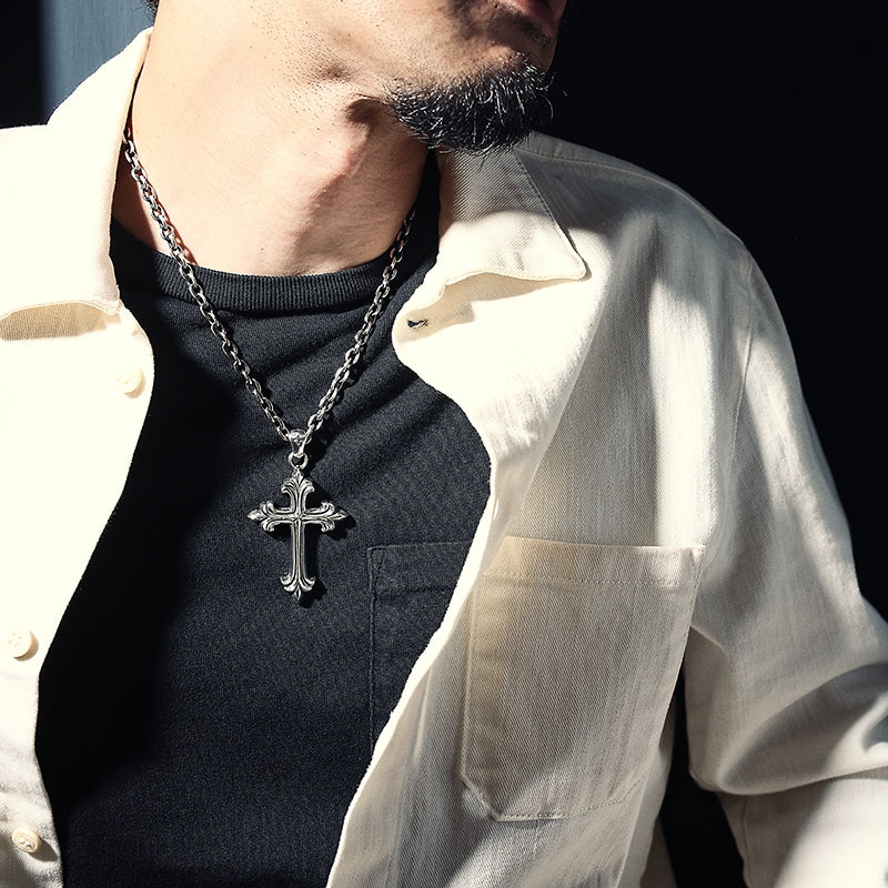 【Silver Monsters】日本一級神牌 Loud Style Design 經典鳶尾重磅十字架 純銀吊墜