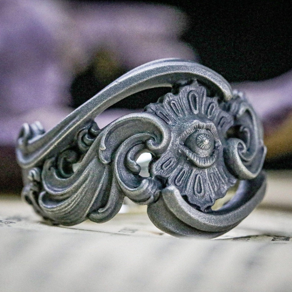 【Silver Monsters】日本暗系古典 Superbia "flos" 花戒 原創噴砂做舊 純銀戒指