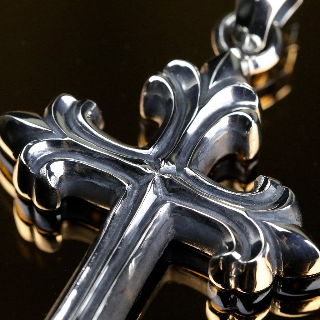 【Silver Monsters】日本一級神牌 Loud Style Design 經典鳶尾重磅十字架 純銀吊墜