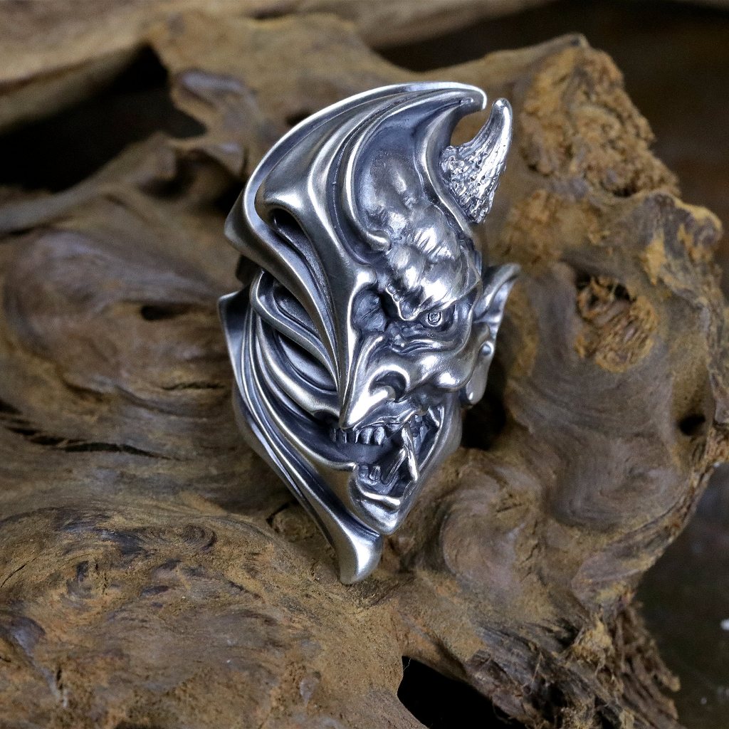 【獨家限定】《絕版品》日本DF X AN 聯名 半面般若 純銀戒指