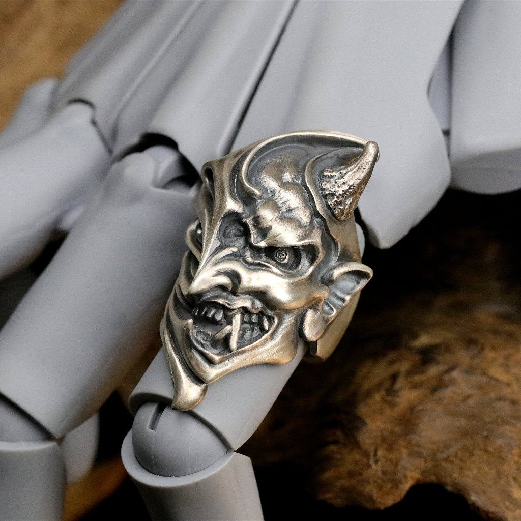 【獨家限定】《絕版品》日本DF X AN 聯名 半面般若 純銀戒指