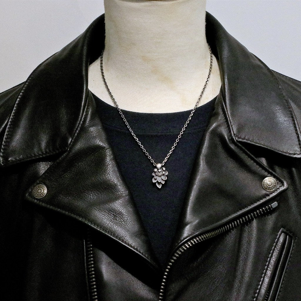 【Silver Monsters】日本雕畫雙絕 Dual Flow 手做原創 清蓮墜S 純銀吊墜