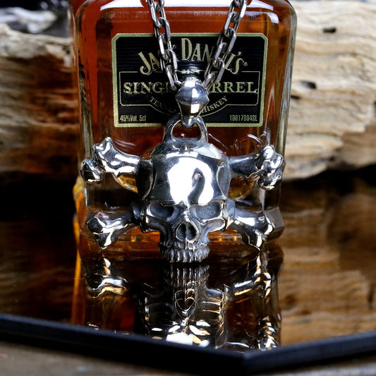 【Silver Monsters】日本一級神牌 Loud Style Design 經典半顎骷髏X 武骨純銀重吊墜