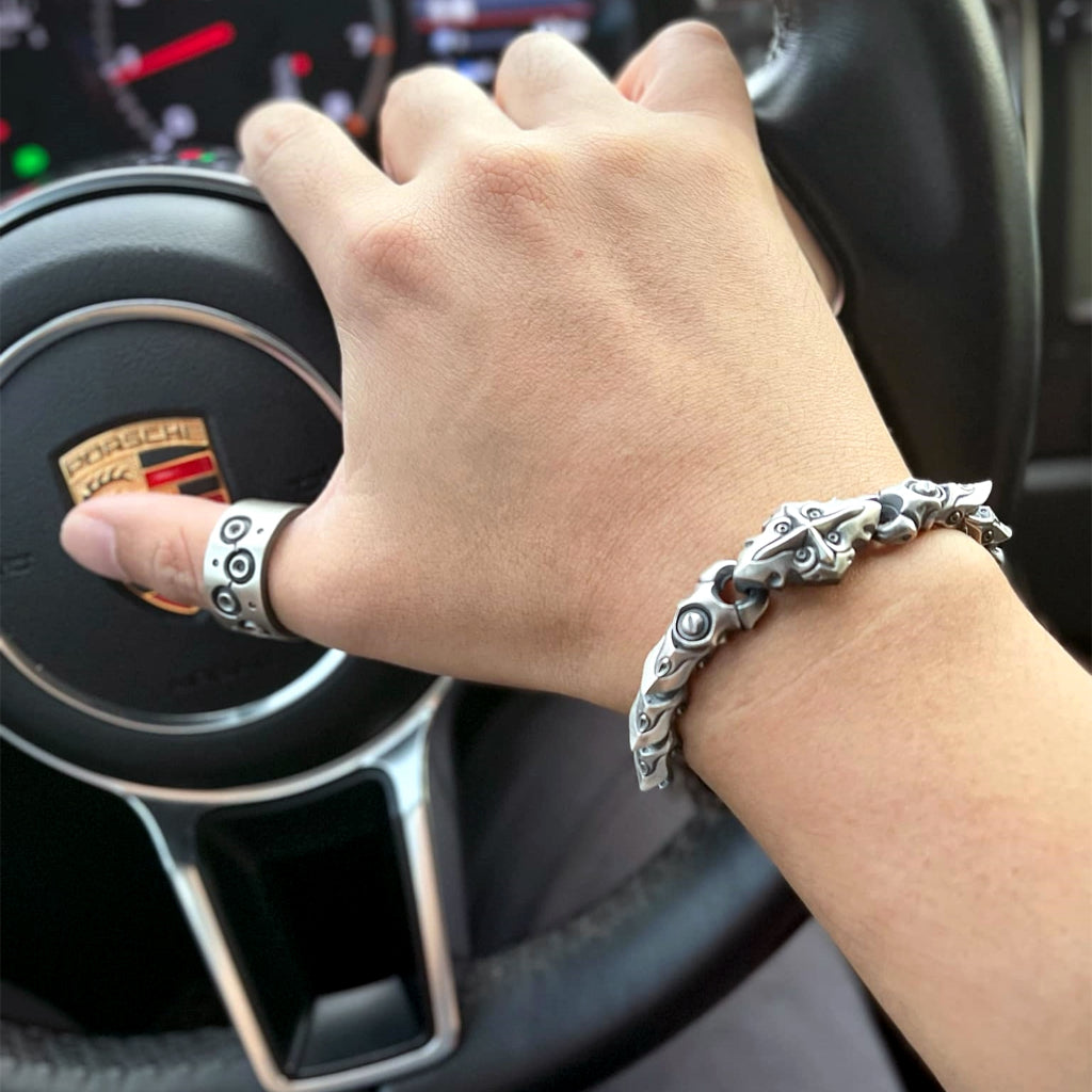 【獨家限定】日本Glam Scale 與SMS九週年聯名 手做原創"機甲十字蟹夾" 純銀手鍊