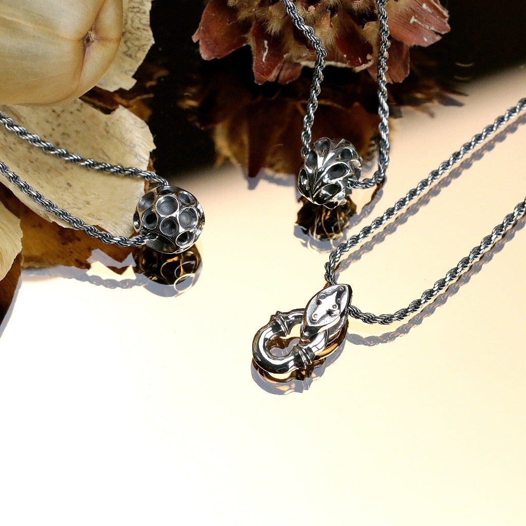 【Silver Monsters】日本前衛宗師 Glam Scale 機甲王 原創手作 深海珊瑚純銀項鍊(含鍊)