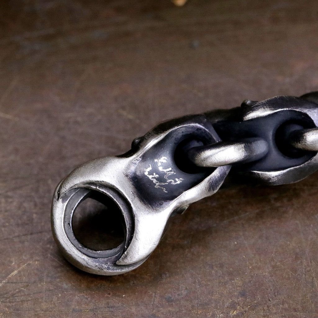 【獨家限定】日本Glam Scale 與SMS九週年聯名 手做原創"機甲十字蟹夾" 純銀手鍊