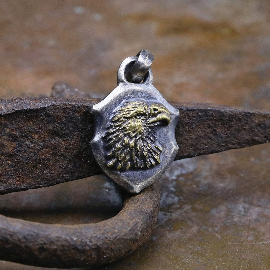 【Silver Monsters】日本一級神牌 Loud Style Design 銀銅鑲嵌 全手雕老鷹吊墜