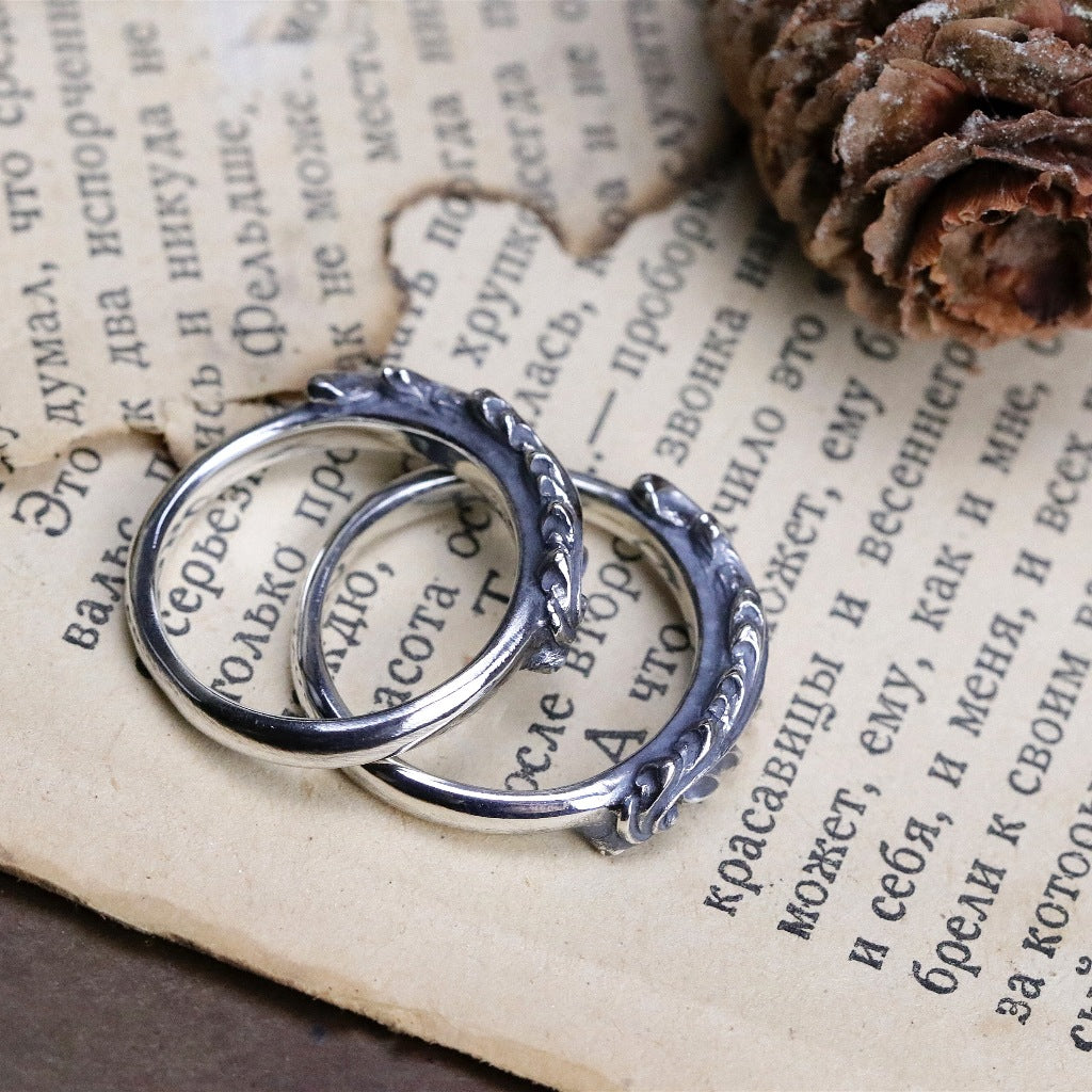 【Silver Monsters】日本一級神牌Loud Style Design × FAYDE 哥德雕花 簡約戒指M