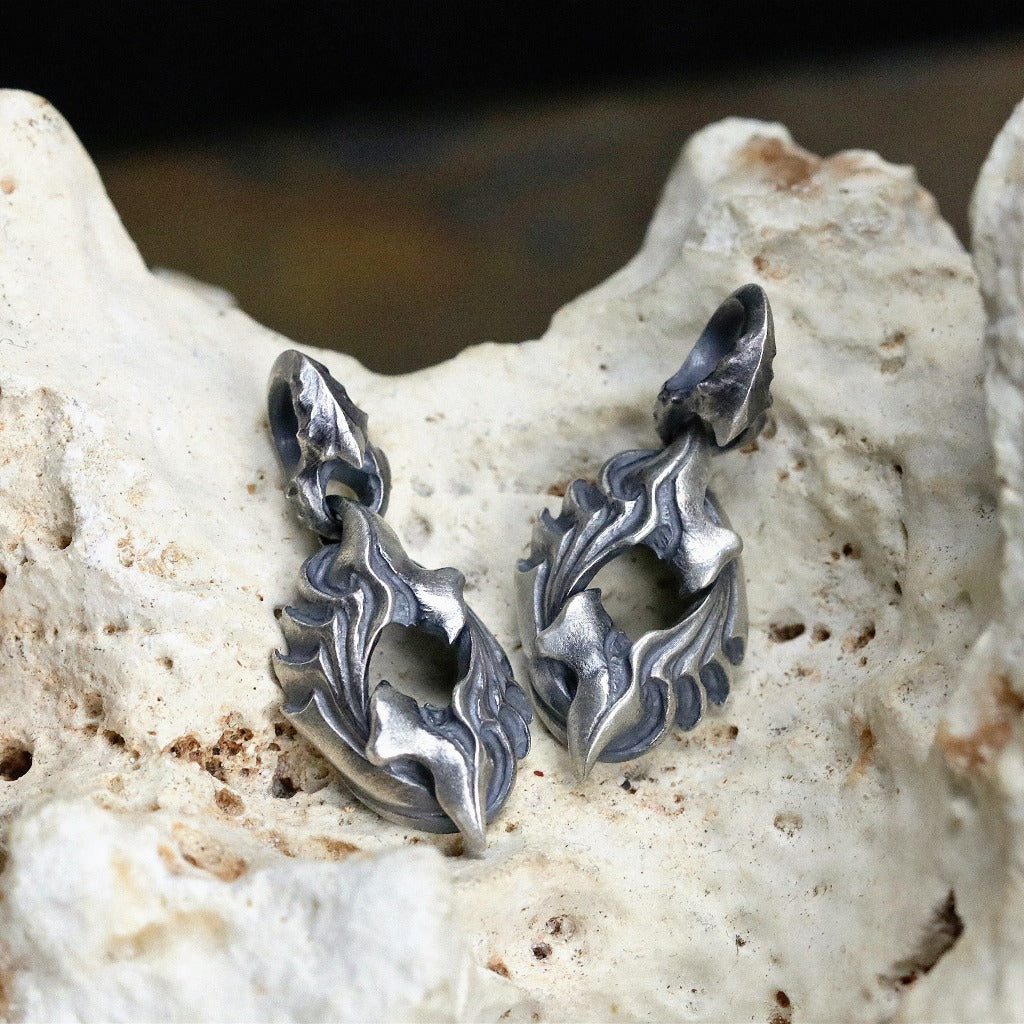 【Silver Monsters】日本前衛宗師 Glam Scale 機甲王 原創設計 海洋化石甲殼純銀吊墜 小墜