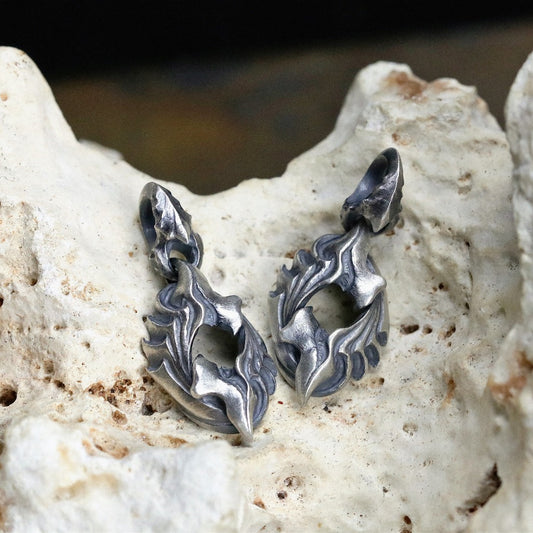 【Silver Monsters】日本前衛宗師 Glam Scale 機甲王 原創設計 海洋化石甲殼純銀吊墜 小墜