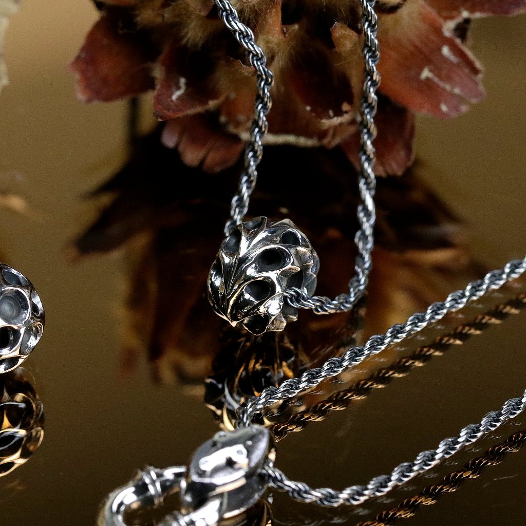 【Silver Monsters】日本前衛宗師 Glam Scale 機甲王 原創手作 深海植萃純銀項鍊(含鍊)