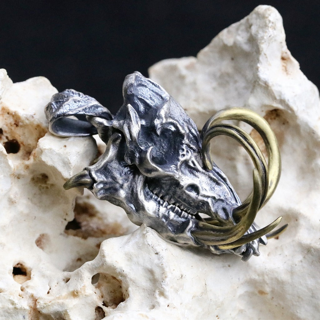 【Silver Monsters】幻獸異骸 日本 Strange Freak Designs 原創 亥年-豬 純銀吊墜