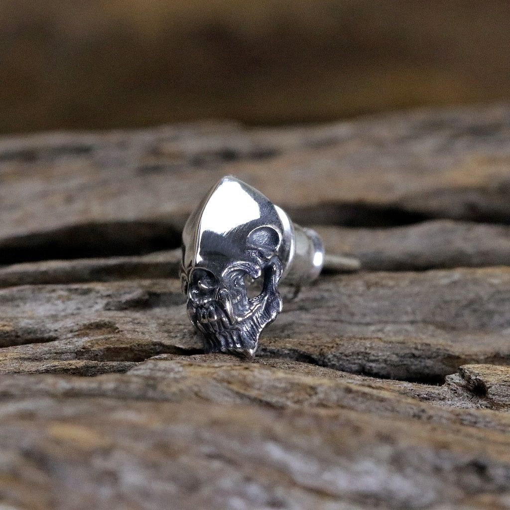 【Silver Monsters】幻獸異骸 日本Strange Freak Designs 無面骷髏純銀耳環 耳針